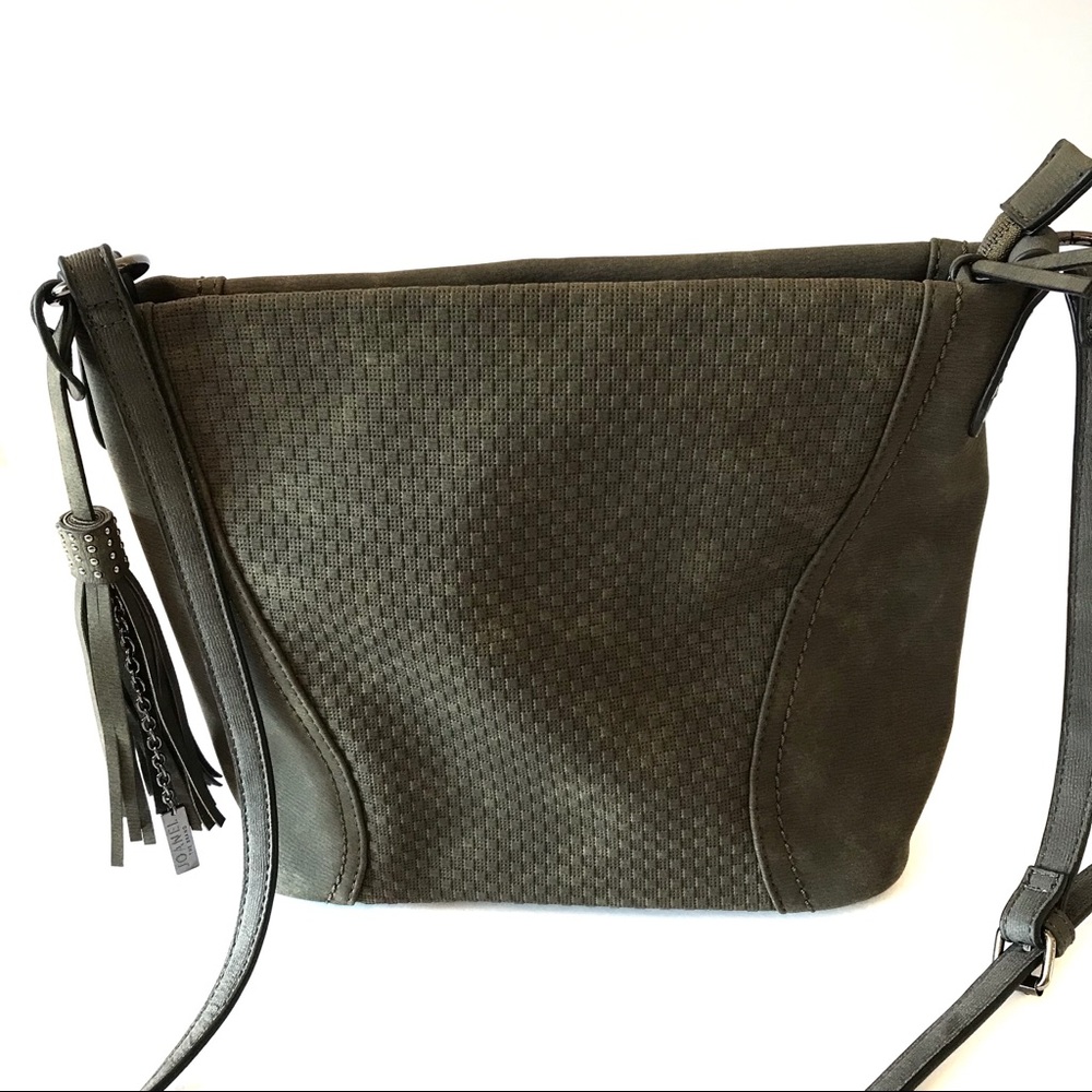 Joanel grey crossbody hobo purse 12’’ X 9’’